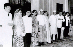 PRESIDENT SUKARNO AND MOH. HATTA, VP WELCOMING DELEGATES